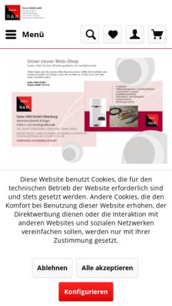 Vorschau der mobilen Webseite www.hatec-altenburg.de, Hatec H&H Elektro- und Sanitärgroßhandel