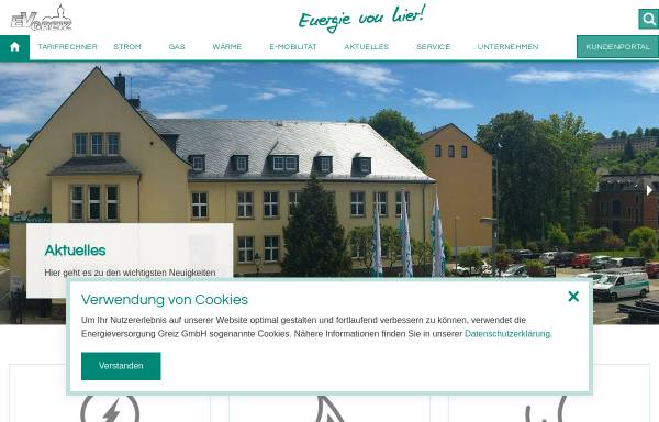 Vorschau von www.evgreiz.de, Energieversorgung Greiz GmbH