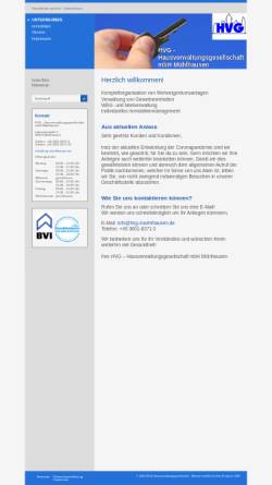 Vorschau der mobilen Webseite web.hvg-muehlhausen.de, HVG Hausverwaltungsgesellschaft mbH