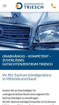 Vorschau der mobilen Webseite www.gutachtenzentrum.de, Kfz-Sachverständiger Torsten Triesch