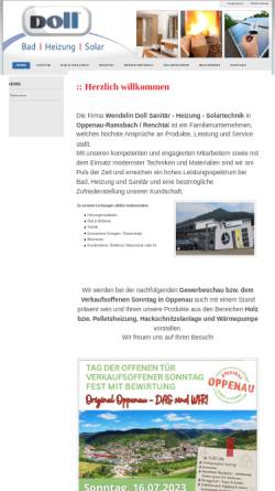 Vorschau der mobilen Webseite www.doll-haustechnik.com, Wendelin Doll, Heizung-Sanitär-Solartechnik