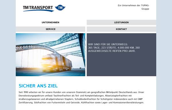 Vorschau von www.tm-transport.de, TM Transportgesellschaft mbH