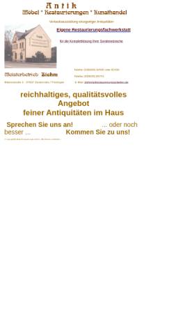 Vorschau der mobilen Webseite www.restaurierungsarbeiten.de, Antik Restaurierungen Ziehm