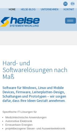 Vorschau der mobilen Webseite www.helse-software.de, Helse Software GbR - Softwareentwicklung