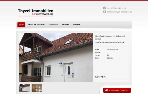 Vorschau von www.thyzel-immobilien.de, Thyzel Immobilien + Hausverwaltung