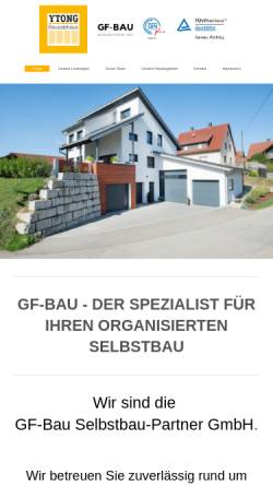 Vorschau der mobilen Webseite www.gf-bau.de, GF-Bau GmbH