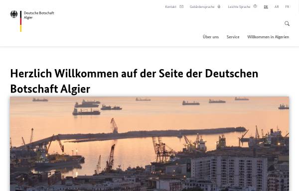 Vorschau von algier.diplo.de, Algerien, deutsche Botschaft Algier