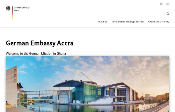 Vorschau von accra.diplo.de, Ghana, deutsche Botschaft in Accra