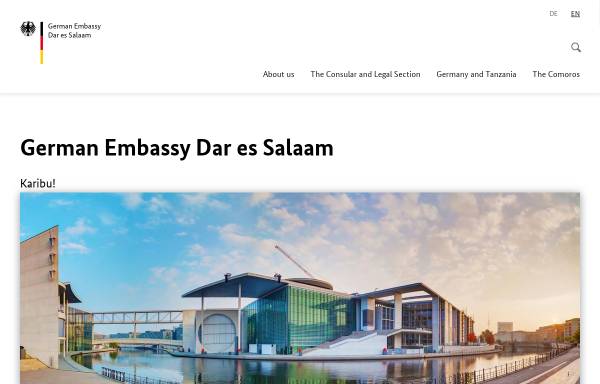Tansania, deutsche Botschaft in Daressalam