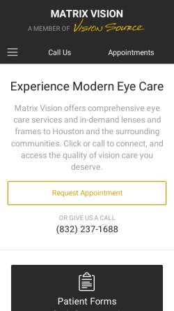 Vorschau der mobilen Webseite matrixvisioncenter.com, Matrix Vision