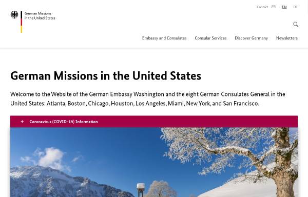 Vorschau von www.germany.info, Vereinigte Staaten von Amerika, deutsche Botschaft in Washington