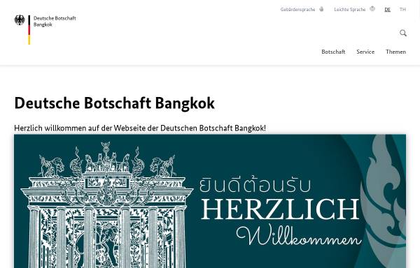 Vorschau von www.bangkok.diplo.de, Thailand, deutsche Botschaft in Bangkok