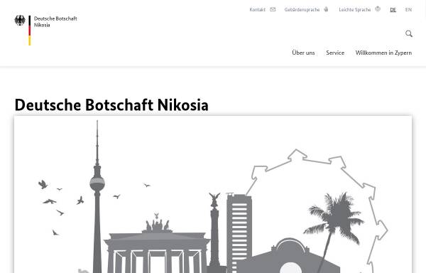 Vorschau von www.nikosia.diplo.de, Zypern, deutsche Botschaft in Nikosia
