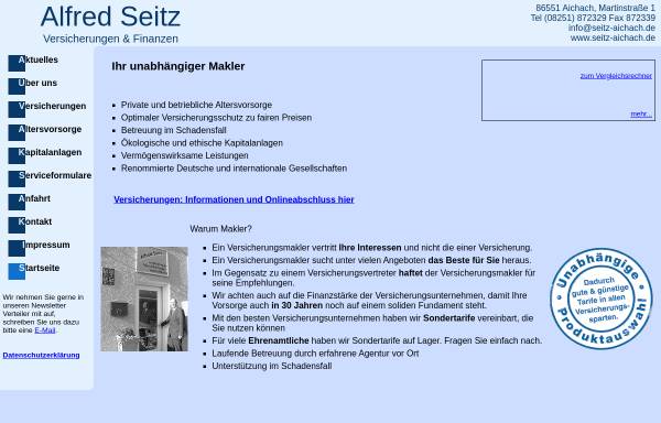 Vorschau von www.seitz-aichach.de, Versicherungsvermittlung Alfred Seitz