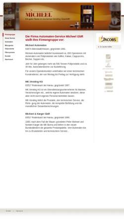 Vorschau der mobilen Webseite www.micheel-automaten.de, Automaten Service Peter Micheel