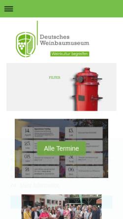 Vorschau der mobilen Webseite www.dwm-content.de, Deutsches Weinbaumuseum