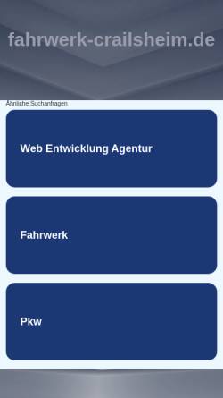 Vorschau der mobilen Webseite www.fahrwerk-crailsheim.de, Fahrwerk-Fahrschulen Gaspar und Reinhard GbR