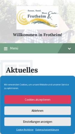 Vorschau der mobilen Webseite frotheim.de, Frotheim.de