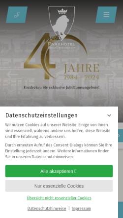 Vorschau der mobilen Webseite www.parkhotel-badgriesbach.de, Parkhotel