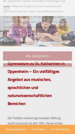 Vorschau der mobilen Webseite www.gym-oppenheim.de, Gymnasium zu St. Katharinen Oppenheim