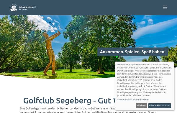 Vorschau von www.golfclub-segeberg.de, Golfclub Segeberg e.V.