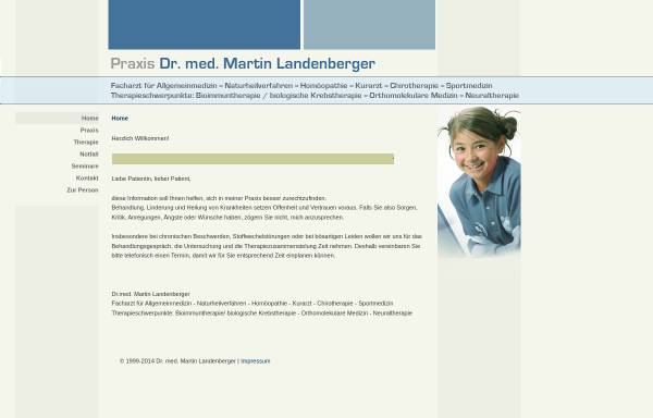 Vorschau von www.landenbergers.de, Praxis Dr. med. Martin Landenberger