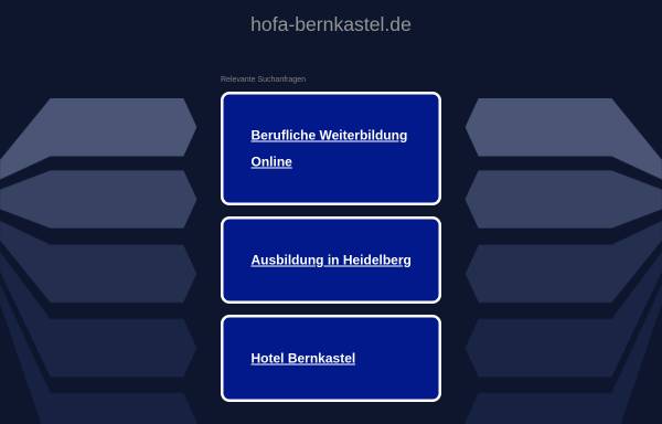 Vorschau von www.hofa-bernkastel.de, Hotelfachschule Bernkastel-Kues