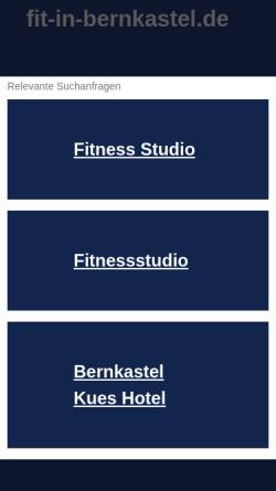 Vorschau der mobilen Webseite www.fit-in-bernkastel.de, Fit In - Fitness und Freizeittreff