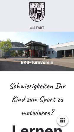 Vorschau der mobilen Webseite www.turnverein-bernkastel-kues.de, Turnverein 1906 e.V.