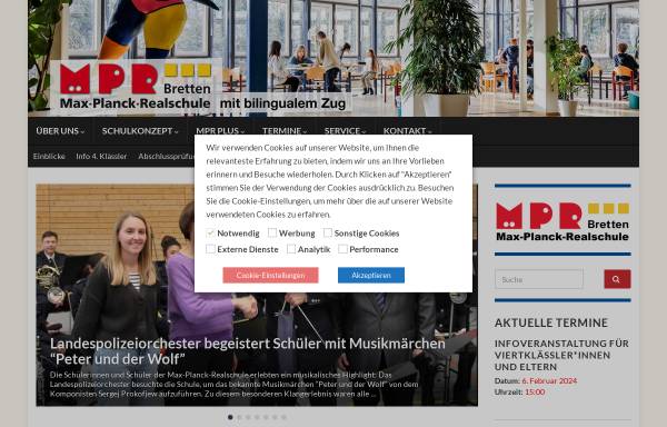 Vorschau von www.mprbretten.de, Max-Planck-Realschule Bretten