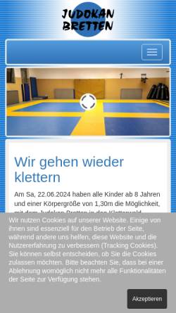 Vorschau der mobilen Webseite www.judokan-bretten.de, Judokan Bretten