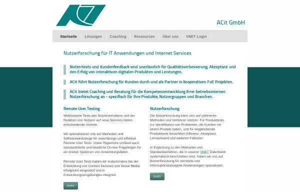 Vorschau von www.acit.net, ACit – Advance Concepts for interactive technology GmbH