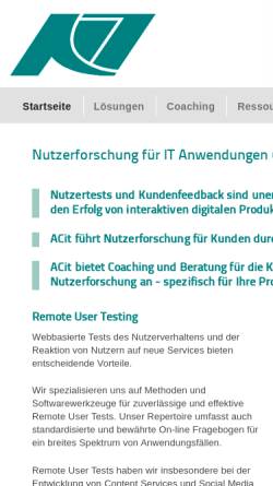 Vorschau der mobilen Webseite www.acit.net, ACit – Advance Concepts for interactive technology GmbH