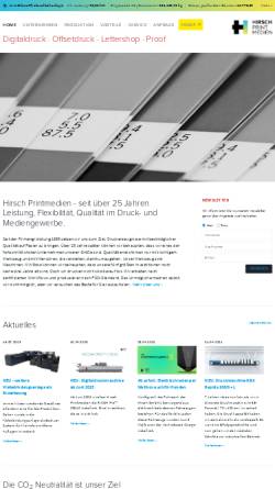 Vorschau der mobilen Webseite www.hirschdruck.de, HIRSCH GmbH...Printmedien