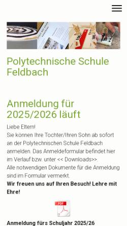 Vorschau der mobilen Webseite www.poly-feldbach.at, Polytechnische Schule Feldkirch