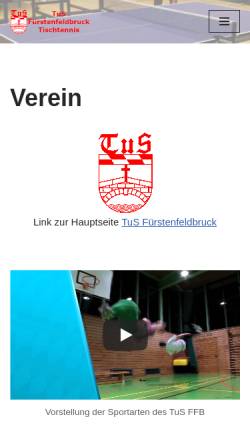 Vorschau der mobilen Webseite tischtennis-ffb.de, TuS Fürstenfeldbruck