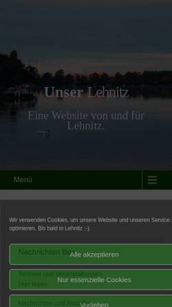 Vorschau der mobilen Webseite www.unser-lehnitz.de, Lehnitz