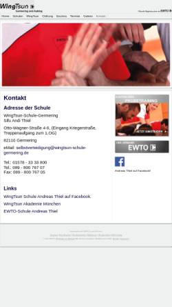 Vorschau der mobilen Webseite www.wingtsun-schule-germering.de, WinTsun Schule Germering
