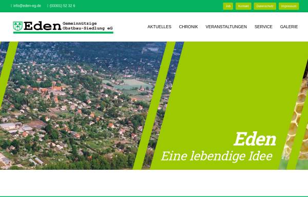 Vorschau von www.eden-eg.de, Obstbau-Siedlung EDEN