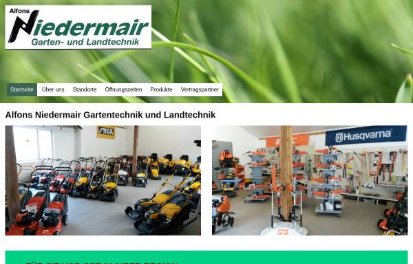Vorschau von www.alfons-niedermair.de, Niedermair Garten- u. Landtechnik