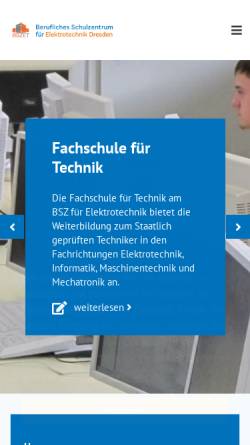 Vorschau der mobilen Webseite www.bszet.de, Berufliches Schulzentrum für Elektrotechnik