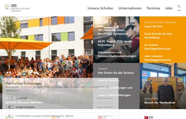 Vorschau von www.ibb-dresden.de, Institut für Bildung und Beratung