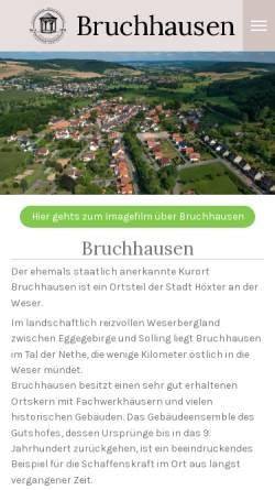 Vorschau der mobilen Webseite www.hoexter-bruchhausen.de, Bruchhausen