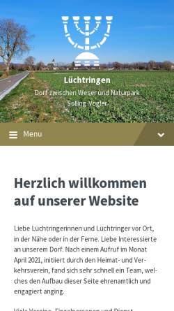 Vorschau der mobilen Webseite www.luechtringen.de, Lüchtringen