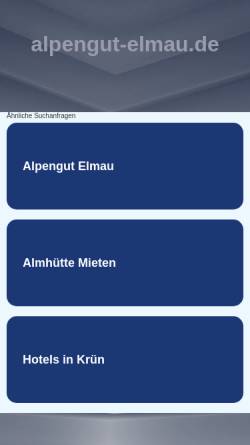 Vorschau der mobilen Webseite www.alpengut-elmau.de, Alpengut Elmau