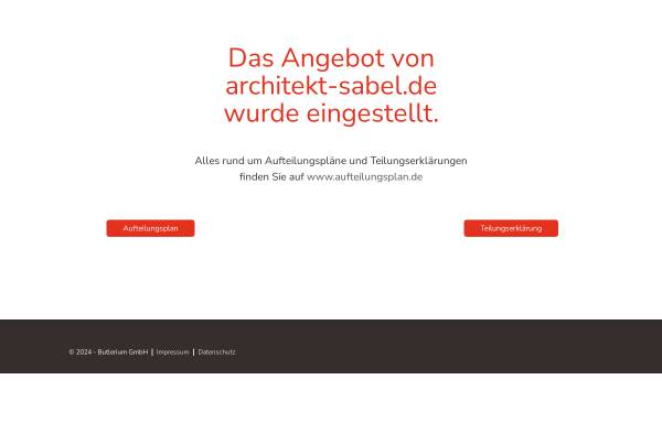 Vorschau von architekt-sabel.de, Architekturbüro Ludwig Sabel
