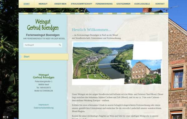 Vorschau von www.ferienweingut-boendgen.de, Weingut Gertrud Boendgen