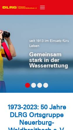 Vorschau der mobilen Webseite neuerburg-waldbreitbach.dlrg.de, DLRG Ortsgruppe Neuerburg-Waldbreitbach e. V.