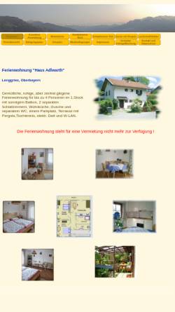Vorschau der mobilen Webseite www.lenggries-ferienwohnung.de, Ferienwohnung Adlwarth