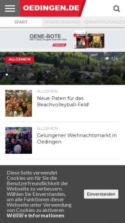 Vorschau der mobilen Webseite www.oedingen.de, Oedingen
